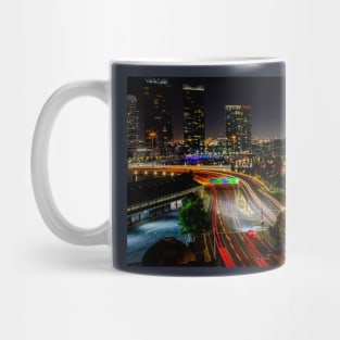 Light Trails at Melbourne Docklands, Victoria, Australia Mug